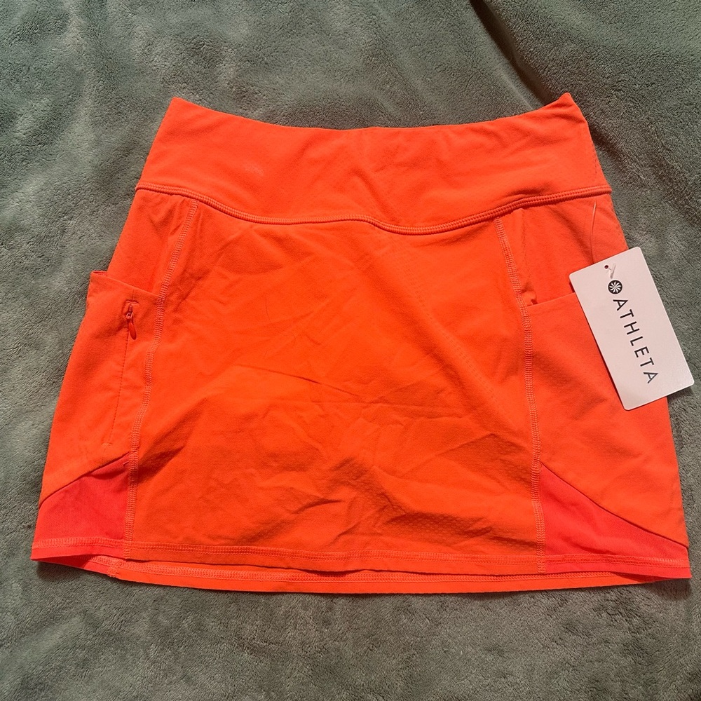 Athleta Neon Orange Action Skort
